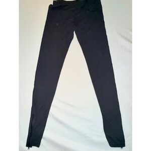 Capelli New York Jersey Leggings Womens Small Black New Faux Leather Ankle Zip